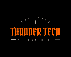 Thunder Tattoo Company logo design