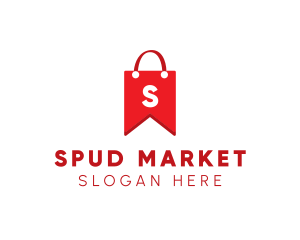 Bookmark Market Bag  logo design