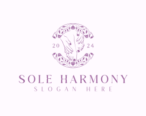 Manicure Pedicure Floral logo