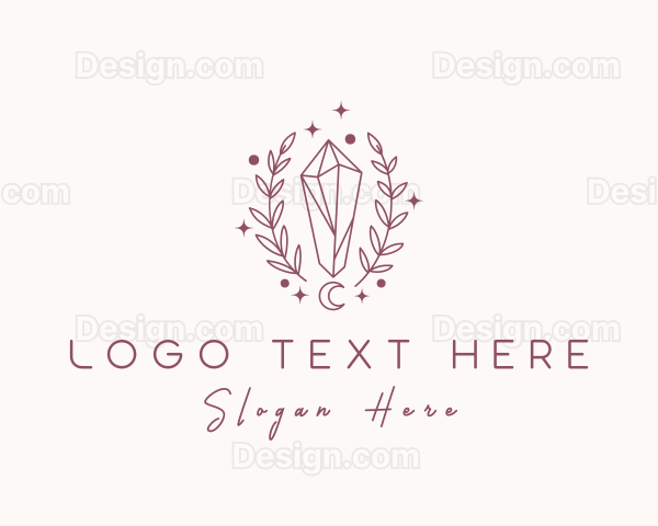 Moon Crystal Wreath Logo