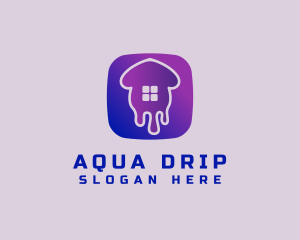 House Paint Drip logo design
