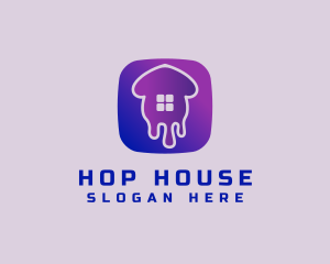 House Paint Drip logo design