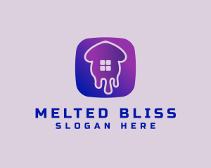 House Paint Drip logo design