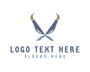 Norse Horns Mustache logo