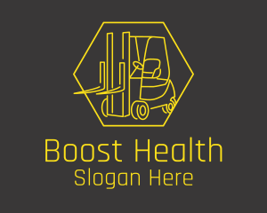 Yellow Forklift Truck logo