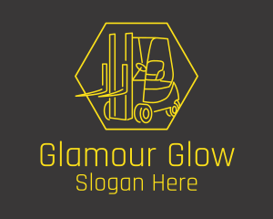 Yellow Forklift Truck logo
