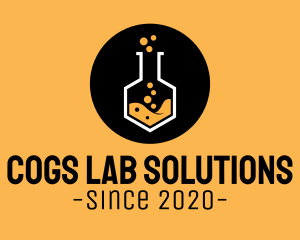 Laboratory Experiment Flask logo design