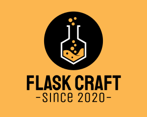 Laboratory Experiment Flask logo design