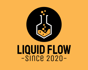 Laboratory Experiment Flask logo design