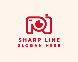 Red Line Camera  logo design