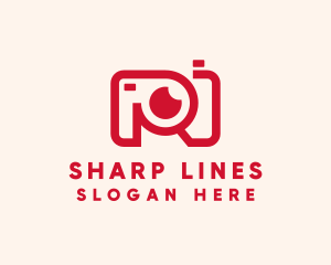 Red Line Camera  logo design