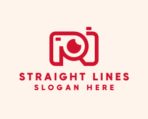 Red Line Camera  logo design