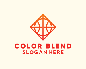 Diamond Gradient Basketball logo