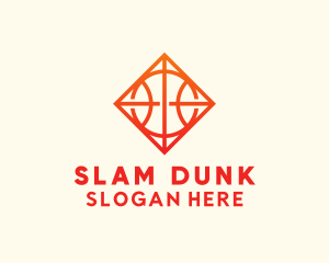 Diamond Gradient Basketball logo