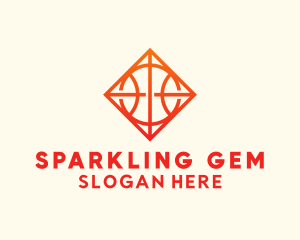 Diamond Gradient Basketball logo