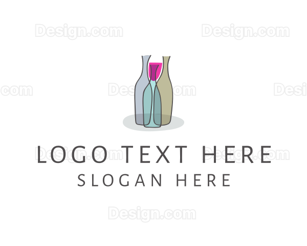 Glass Wine Bottle Logo