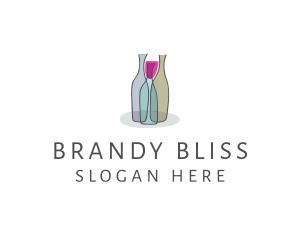 Glass Wine Bottle logo
