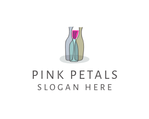 Glass Wine Bottle logo design