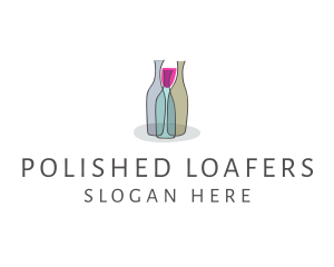 Glass Wine Bottle logo design