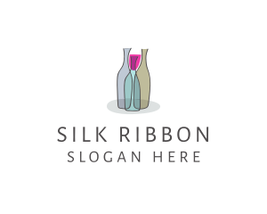 Glass Wine Bottle logo design