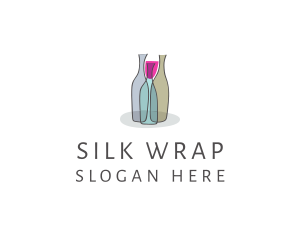 Glass Wine Bottle logo design