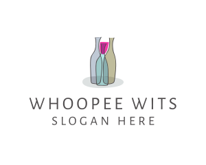 Glass Wine Bottle logo design