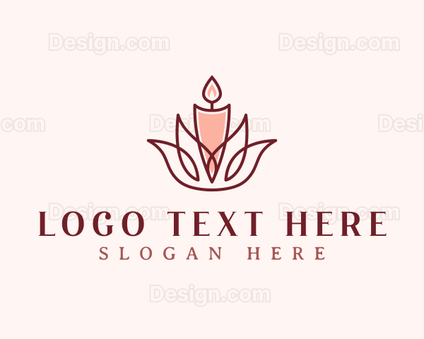 Flower Light Candle Logo