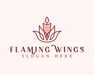 Flower Light Candle logo design