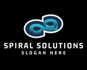 Spiral Gradient Loop logo design