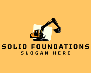 Construction Digging Excavator logo