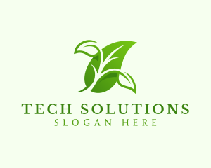 Organic Plant Leaf Logo