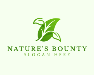 Organic Plant Leaf logo design