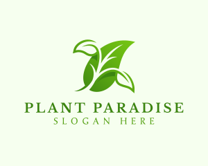 Organic Plant Leaf logo design