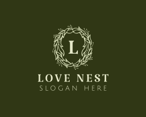 Luxury Wreath Event Planner  logo design