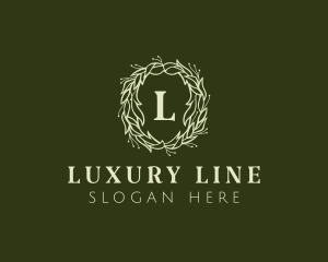 Luxury Wreath Event Planner  logo design