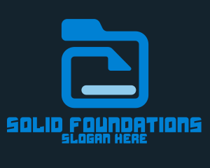 Blue File Folder logo