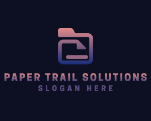 Document File Folder logo design