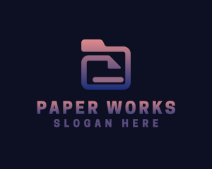 Document File Folder logo design