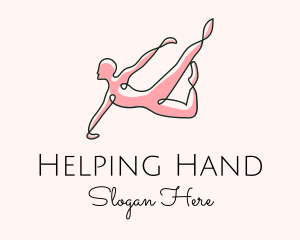 Minimalist Gymnast Stretch logo design