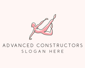 Yoga Gymnast Stretch logo design