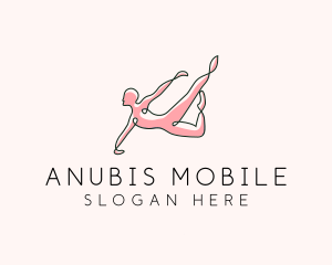 Yoga Gymnast Stretch logo design