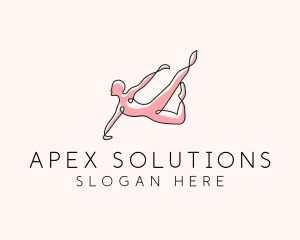 Yoga Gymnast Stretch logo design