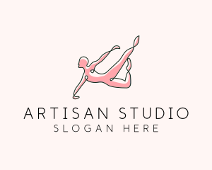 Yoga Gymnast Stretch logo design