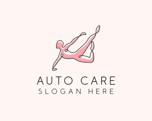 Yoga Gymnast Stretch logo design