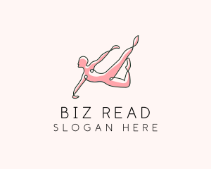 Yoga Gymnast Stretch logo design