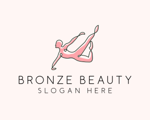 Yoga Gymnast Stretch logo design