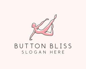 Yoga Gymnast Stretch logo design