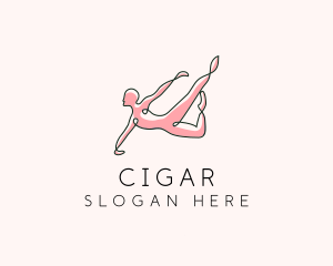 Yoga Gymnast Stretch logo design