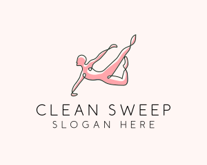 Yoga Gymnast Stretch logo design