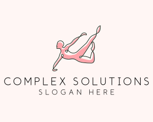 Yoga Gymnast Stretch logo design